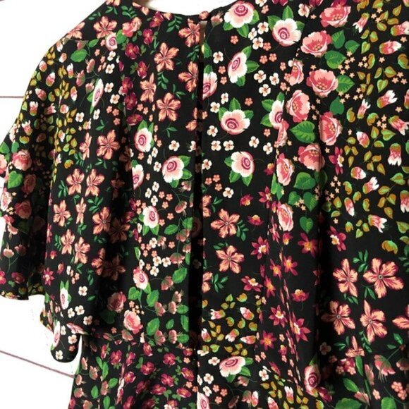 Topshop Austin Patch Floral Short Sleeve 2 - Picture 6 of 6